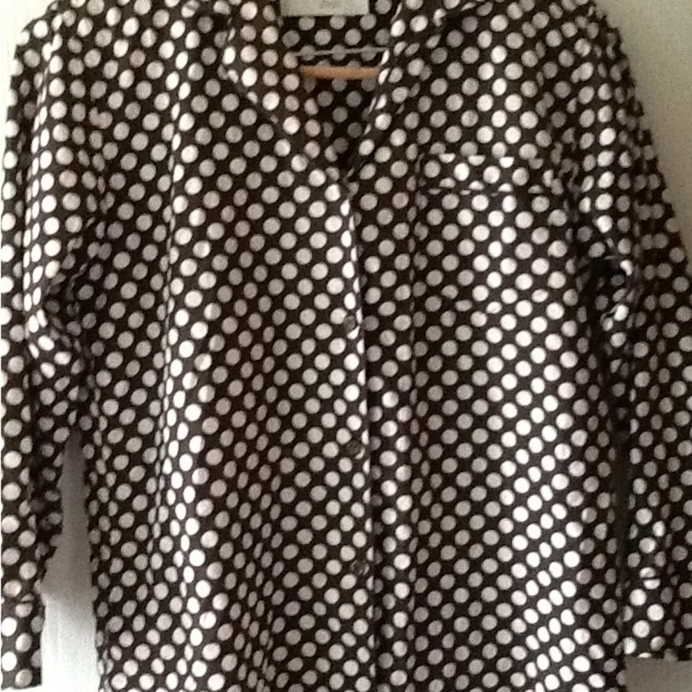 Vintage I.MAGNIN Polka Dots Pajama Top Sz. Medium